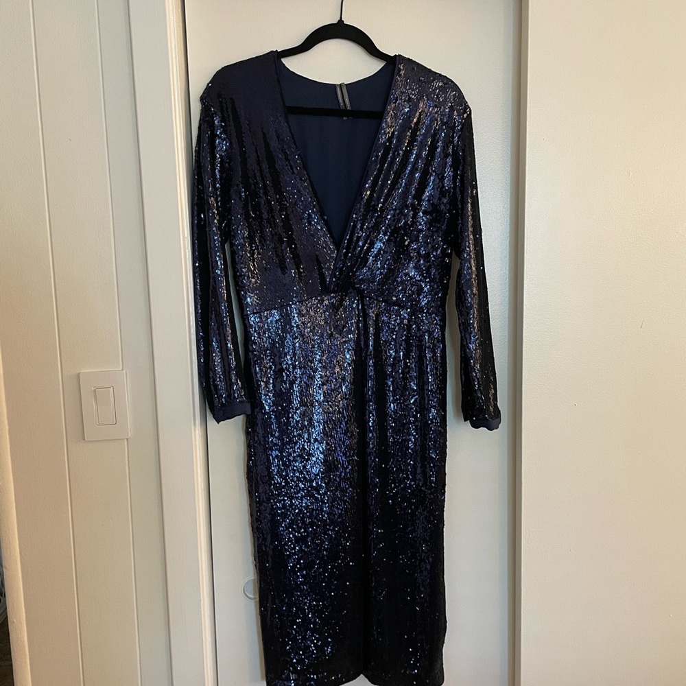By Anthropologie Twist-Front Sequin Dress
